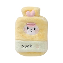 1l Sıcak Su Torbası Çift Eller Peluş Sevimli El Isıtıcı, Stil: Siyah Beyaz Köpek Yavrusu