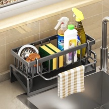 Dashanshop Beyaz Tezgah Altı Rafı - Dayanıklı Lavabo Organizatörü Ve Süngerlik beyaz