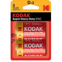 4 Adet Kodak Çinko Karbon Büyük Boy 2'li