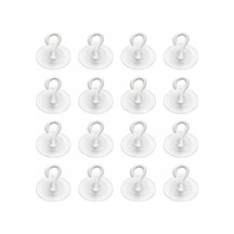 Şeffaf Cam Vantuzlu Askı Seti 16'li, 3 Cm X 3 Cm Kompakt Tasarım, 3 Cm Çap Güçlü Vakumlu Yapışma, Delme Ve Vida Genel