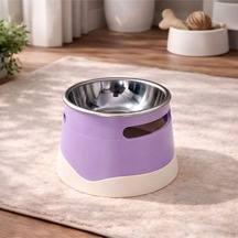 İsime Özel Yükseltilmiş Köpek Mama Kabı Paslanmaz Çelik Hazne, Ergonomik Tasarım