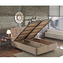 Nironyatak Niron Ela Baza Ve Başlık Seti 180X200 Cm Çift Kişilik Sütlü Kahve
