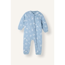 Defacto Desenli Fermuarlı Tulum Erkek Bebek I2363a526wnbe524 Mavi-be524