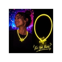 Glow Kolye Neon Fosforlu Işıklı Kolye Sarı Renk Diğer