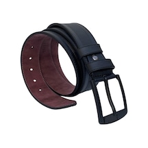 Süzer Deri Siyah Suni Deri Ortası Desenli Model 4.5 Genişlik Unisex Spor Kemer - 4500-88 001 Siyah