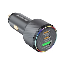 Realpower 125w Hızlı Araç Şarjı + Type-c Den Type-c Kablo Rp-cc125w Siyah