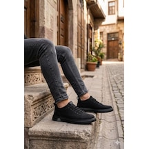 Guja 26y510-2 Rahat Kauçuk Taban Tekstil Lastik Bağcıklı Sneaker Erkek Ayakkabı Siyah