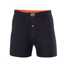 5 Adet Erkek Büyük Beden Düğmeli Pamuk Penye Boxer Penye Gri 001
