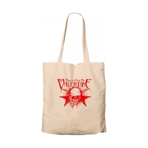 Bullet for My Valentine Skull Krem Kanvas Bez Çanta Krem