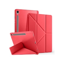 Samsung Uyumlu Galaxy Tab S9 Fe 11 Inc Sm-x610 Üçgen Katlanabilir Kalemlikli Yatay Dikey Standlı Kılıf Kapaklı Kılıf