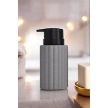 New Max Premium Serisi 300 Ml Sıvı Sabunluk Pompalı Seramik Sıvı Sabunluk Dispencer Gri 000 Açık Krem