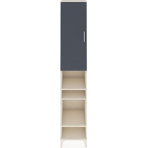 Hyperion Dolap 7 Raflı Tek Kapaklı 44x44x243 Aytaşı-antrasit Aytaşı