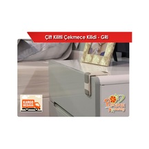 Çift Emniyetli Çekmece Kilidi - Gri Çok Renkli