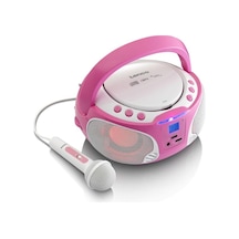 Lenco Scd650Pk Taşınabilir Müzik Seti Karaoke Radyo Cd Çalar Mp3