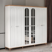 Guneystore Bohem 6 Kapaklı Aynalı Komple Mdf Gardırop