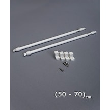 50 - 70 Cm Briz Çubuğu Ayarlanabilir 2 Adet Alüminyum Perde Borus