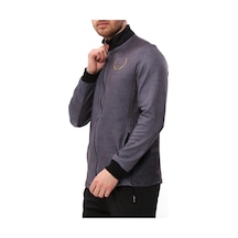 Spqr Fermuarlı Sweatshirt Medusa Gri