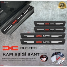 Dacia Duster Yeni Logo Karbon Kapı Eşiği Koruyucu Suni Deri 4'lü Set