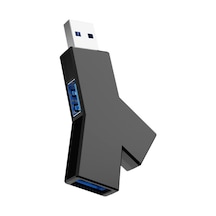 Usb Hub, 3 Portlu Ayırıcı Hub 2 Usb 2.0 + Usb 3.0 Adaptörü Pc, Dizüstü Bilgisayar, Fare, Klavye, Usb Flash Sürücü, Mobil Sabit Disk Ve Daha Fazlası İçin - Siyah