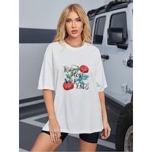 Uyguntarz Unisex True Tasarım Basklı Tshirt Beyaz