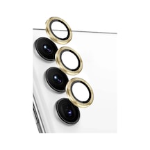 Newface Samsung Galaxy S24 Fe Raze Metal Kamera Lens - Sarı