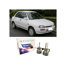 Mazda 121 Led Xenon Uzun + Kısa Far Ampulü H4 Mono Yeni Seri Beyaz