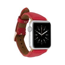 Bouletta Watch Uyumlu Deri Kordon 42-44-45Mm Slim Erc2 Kırm
