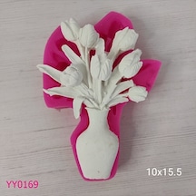 Yy0169 Vazodaki Laleler Silikon Kalıp