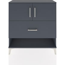 Arges Şifonyer 2 Raflı Tek Çekmeceli 2 Kapaklı 88x30x96 Antrasit-antrasit Antrasit