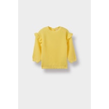 Defacto Kız Bebek Bisiklet Yaka Triko Kazak F2627a525wnyl118 Sarı