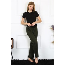 Akbeniz Kadın Pamuklu Tek Alt Pijama 27497 - M Haki