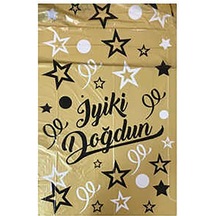 Yıldız Desenli Metalize Masa Örtüsü Altın