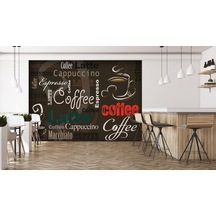 Coffee Kafe İçin Yazılı Özel Tasarım Duvar Kağıdı (397456526)