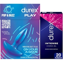 Durex Titreşimli Anal Plug Tıkaç + Durex Intense Uyarıcı Jel 10 ML