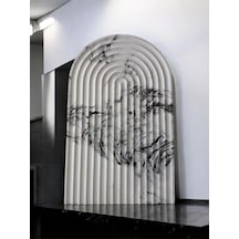 Marble Archade Serisi Antrasit Dekoratif Beton Sunum Tepsisi Ve Servis Tabağı Gri