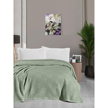 Mulberry Waflle Desenli Pike Battaniye %100 Pamuk Kalın İplik Yumuşak Çift Kişilik 220 x 240 Yeşil