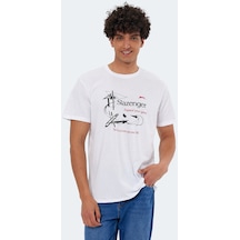 Slazenger KARNEN IN Oversize Erkek Tişört Beyaz