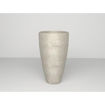 Nuano Consept Frezya Serisi Uzun Saksı Bej 25x40