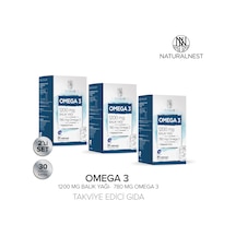 Naturalnest Omega 3 Balık Yağı 1200 Mg 60 Kapsül 3 Kutu