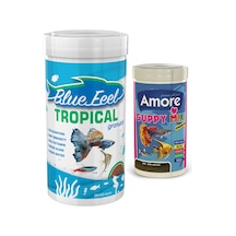 Tropical Mix 1000ml ve Guppy Mix Granules 250ml Kutu Balık Yemi