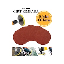5 Adet 115 Mm Cırt Zımpara Kağıdı 60 Kum Avuç Taşlama Spiral Uyumlu Velcro Deliksiz Cırtlı Zımpara