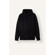 Defacto Pamuklu Regular Fit Kapüşonlu Fermuarlı Sweatshirt G9103ax26aubk81 Siyah-bk81