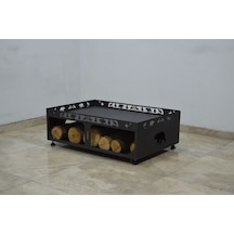 Fs-107-d Doğa Desenli 60 90 Odunluklu Lazer Kesim Soba Altlığı