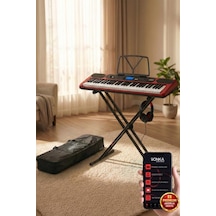 Midex Ps-5200rd-hs Pro Org 61 Led Işıklı Tuş Hassasiyetli Bluetooth Midi Kulaklık Stand