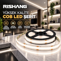 Cob Şerit Led 12v 300 Led/m Crı 90+ Noktasız Aydınlatma Natürel Beyaz 4000k 10 Metre