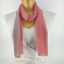 Tedz Collection Paredora Soft Pembe Gri Uzun Fular Çok Renkli