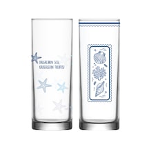 Lav Suma Marine Desen Rakı Bardağı 200 Ml Tekli 3 Adet Çok Renkli