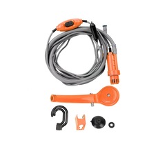 Turuncu Dc 12v Evrensel Araba Yıkama Taşınabilir Araba Duş Temizleme Aracı Açık Kamp Seyahat Duş Araba Yıkama Çakmak İle