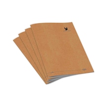 Wings Journal 4'lü Kareli Tel Dikişli Defter Seti Kraft Kapak, Hafif Holme Kağıt, A5 Toplam 384 Sayfa Genel