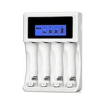 X-level Ch1-201al 4 Yuvalı Lcd Ekranlı Akıllı Aa/aaa Ni-mh Hızlı Pil Şarj Cihazı